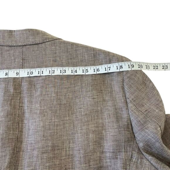 Robert Talbott Brown Linen Three Buttton Summer Blazer Sport Coat, L‎ - Picture 8 of 11